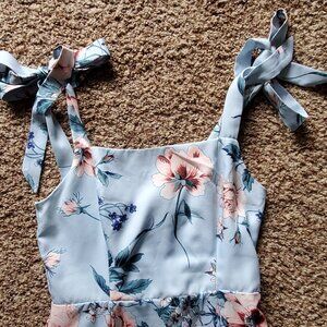Light blue floral dress